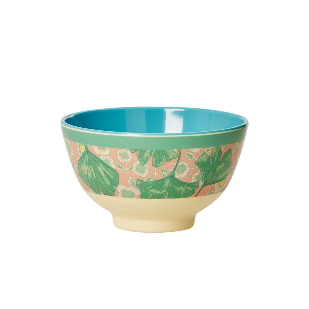 Leaves & Flower Print Small Melamine Bowl By Rice DK Vibrant Home